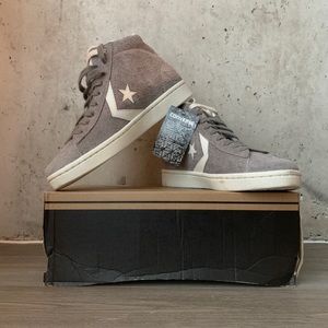 Grey Converse Pro Leather Mids (Brand New Converse)
